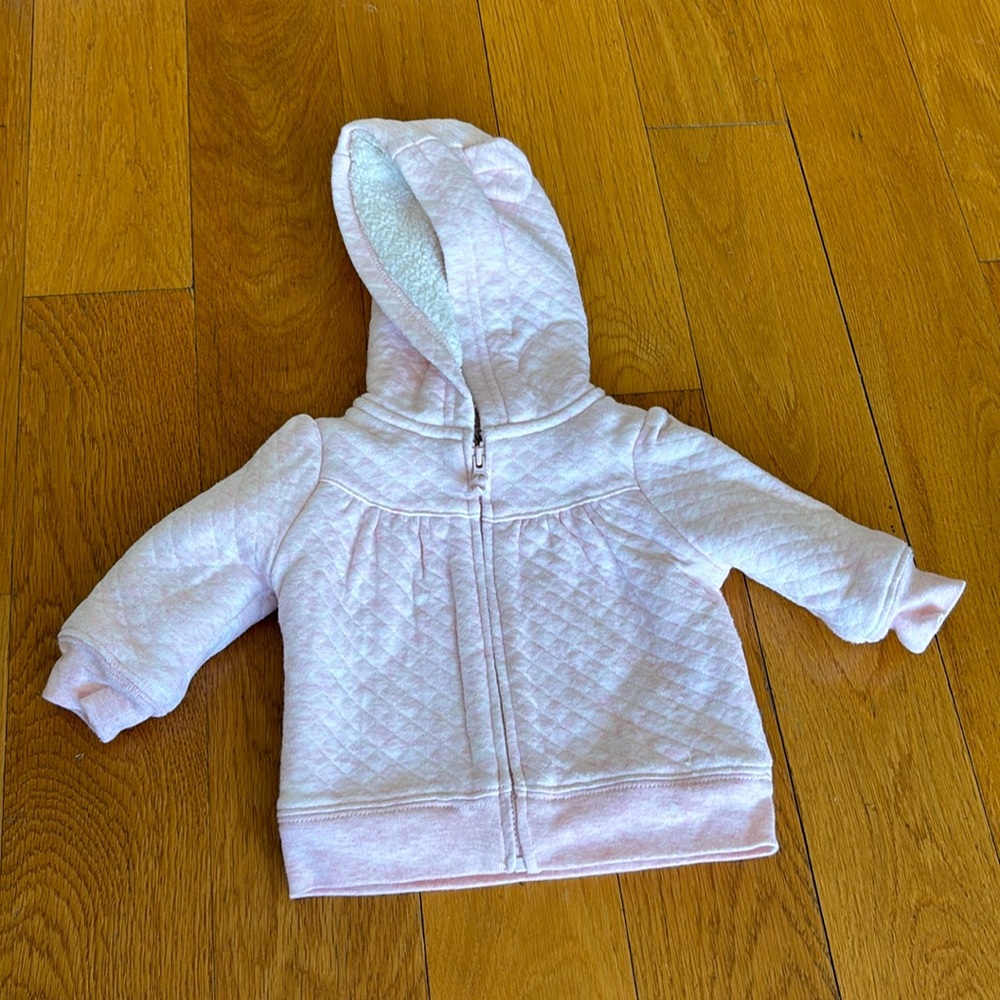 Simple Joys 0-3M Pink Hoodie with Ears